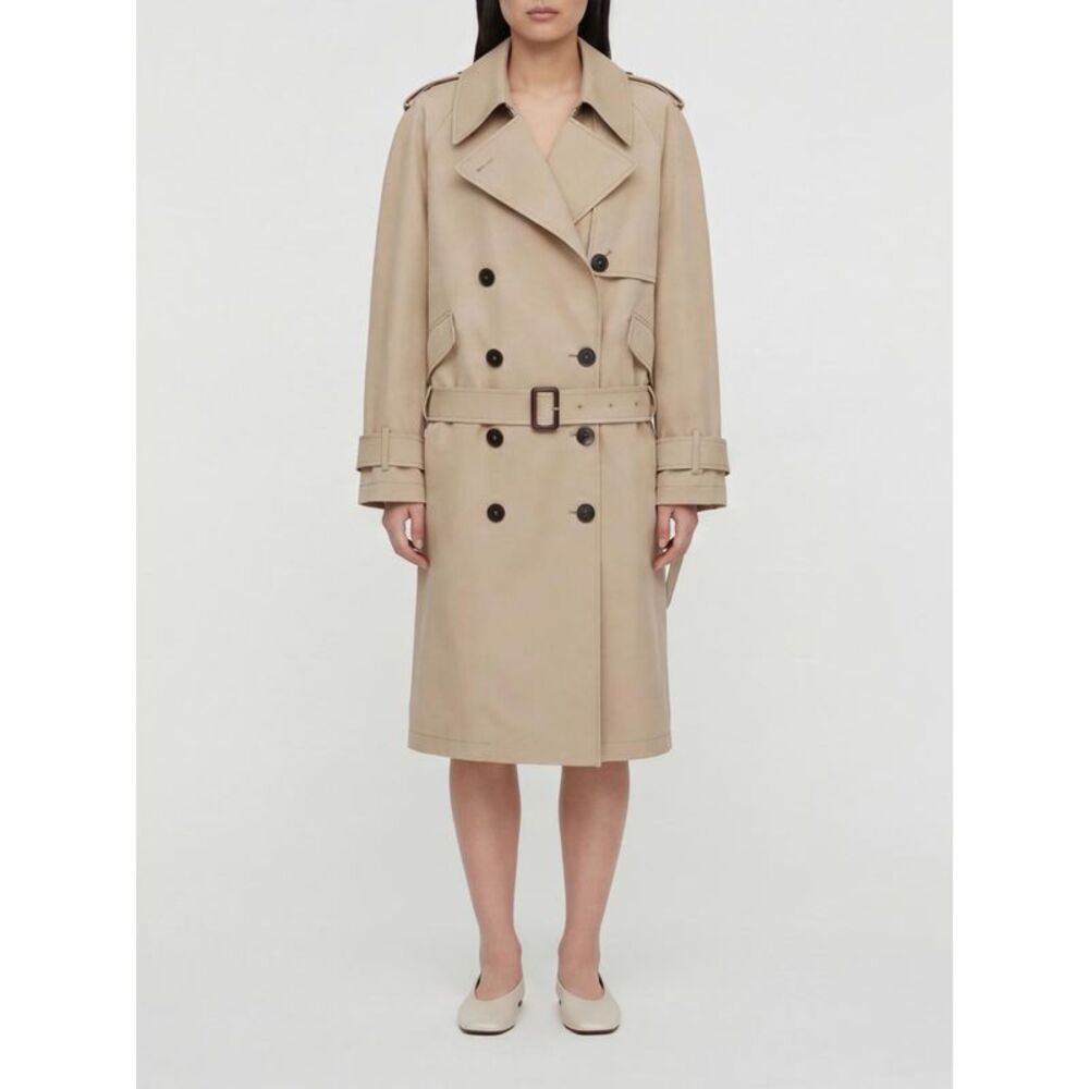 The Attico Women Double-Breasted Cotton Trench Coat The Attico